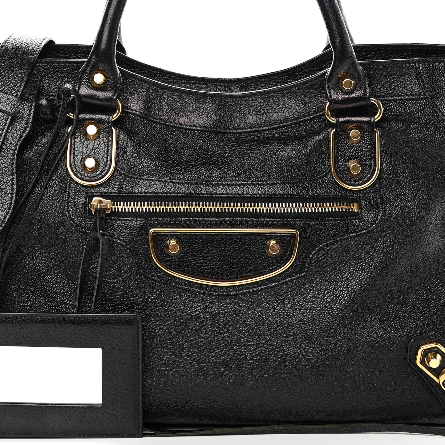 Chevre Gold Metallic Edge Hardware City Black