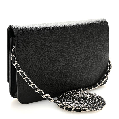 Chanel Caviar Timeless CC Wallet On Chain WOC Black 3 of 11