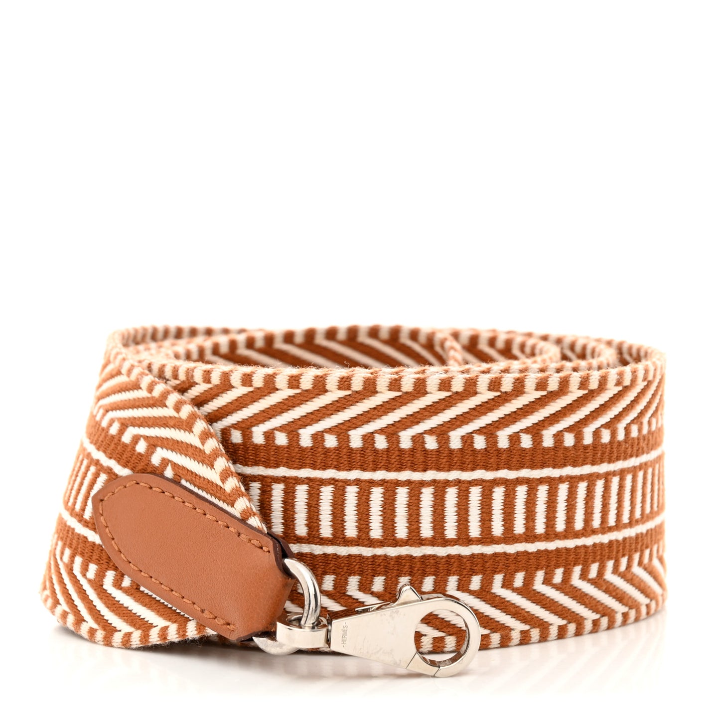 Toile Swift 50mm Sangle Cavale Shoulder Strap Ecru Beige Gold