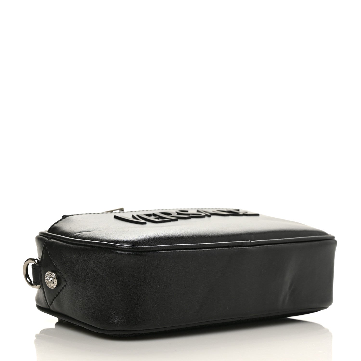 Versace Calfskin Messenger Bag Black 3 of 8