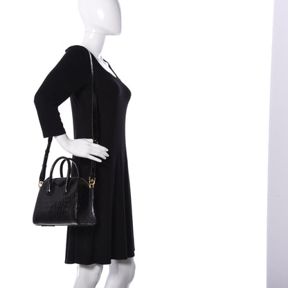 Givenchy Calfskin Crocodile Embossed Mini Antigona Black 3 of 9