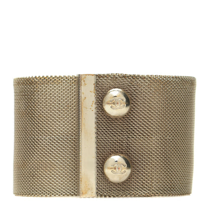 Chanel Metal Mesh CC Bracelet Light Gold 3 of 6