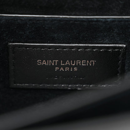 Saint Laurent Calfskin Medium Monogram Monochrome Sunset Black 6 of 9