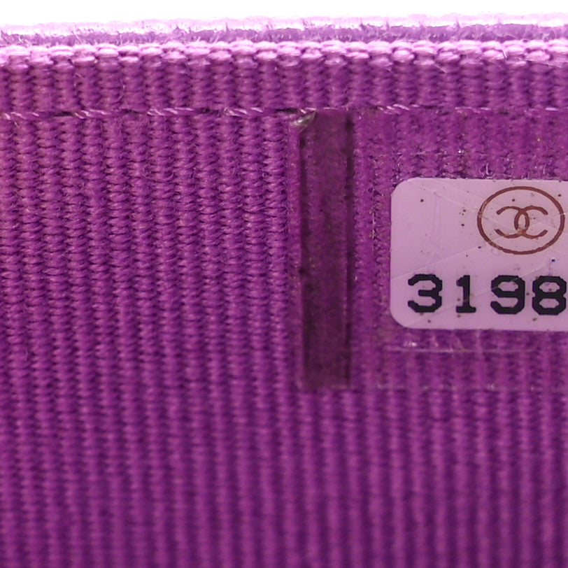 Chanel Caviar Quilted Flap Card Holder Wallet Purple 7 of 8
