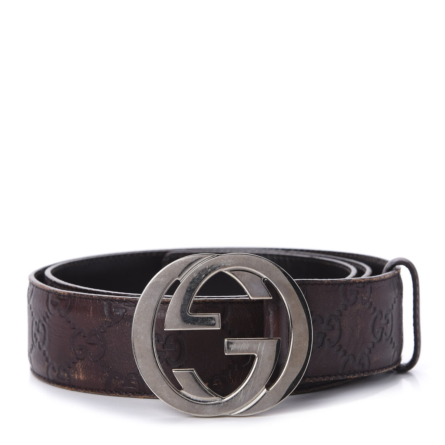 Gucci Guccissima Interlocking G Belt 95 38 Black 1 of 7