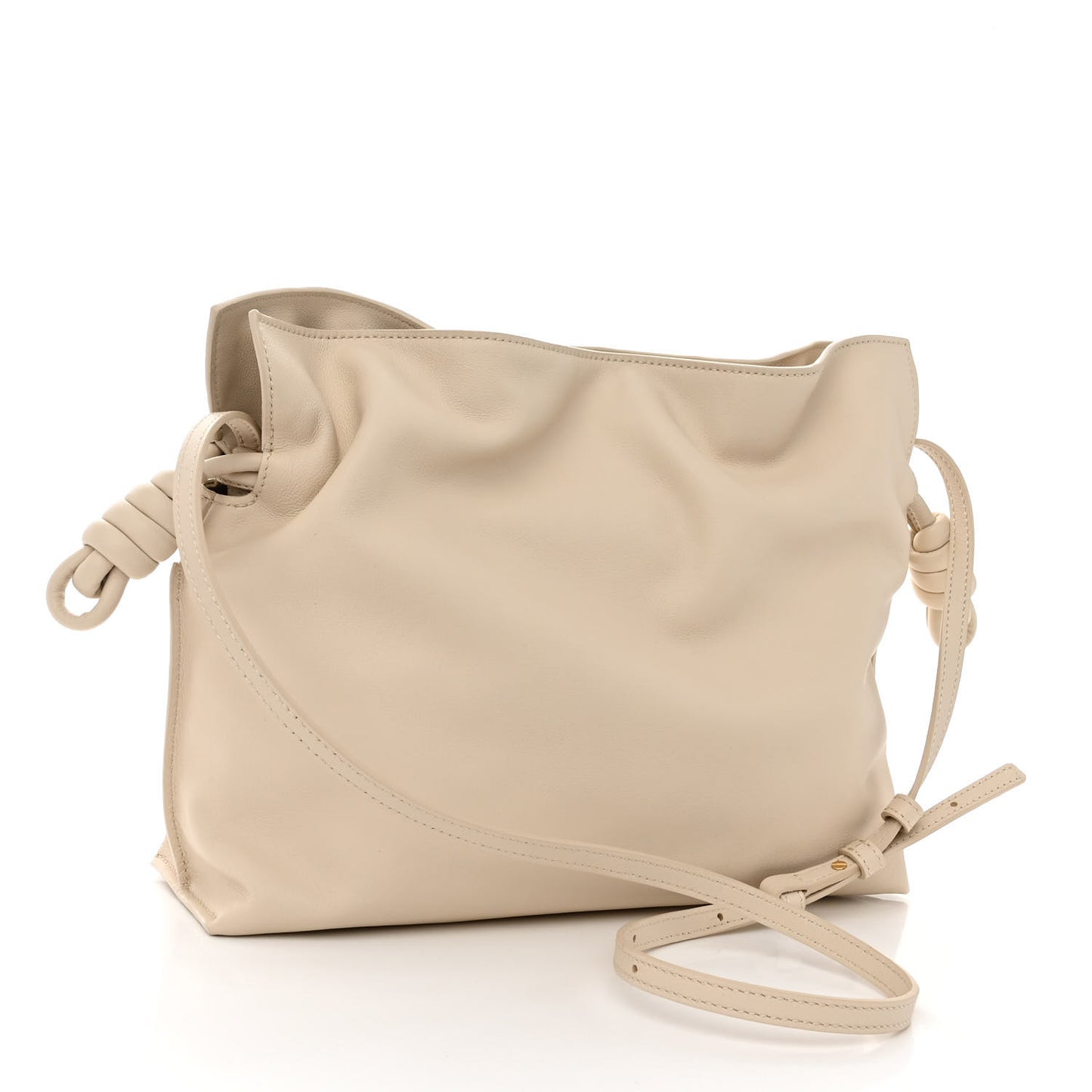 Nappa Flamenco Knot Clutch Angora