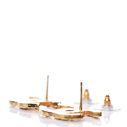 Chanel Resin Along The Nile CC Earrings Gold Black 3 of 4