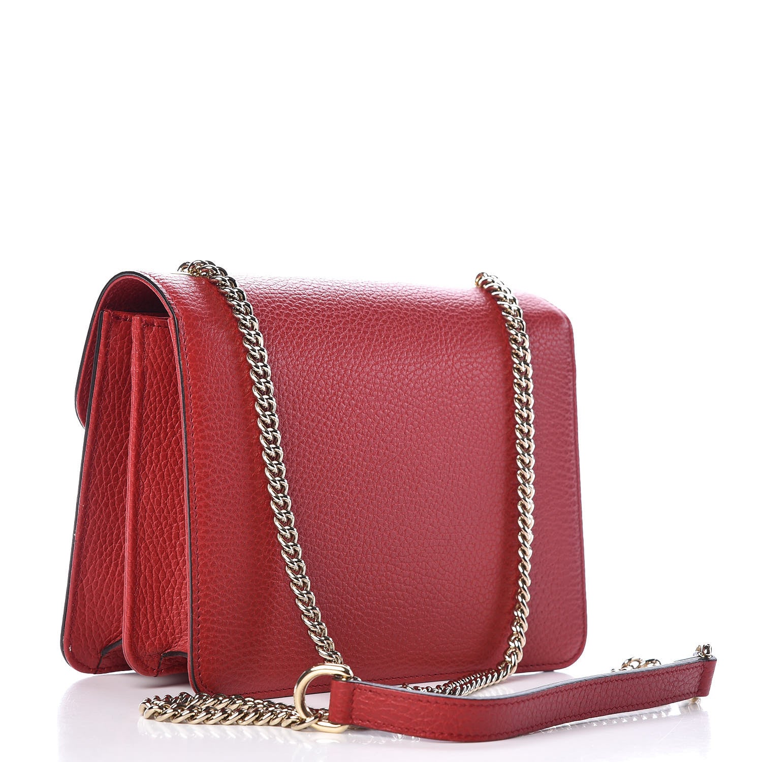 Gucci Dollar Calfskin Small Interlocking G Shoulder Bag Red 3 of 9