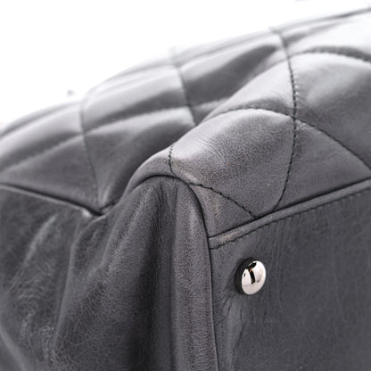 Chanel Glazed Calfskin Quilted Large CC Delivery Tote Grey 10 of 18