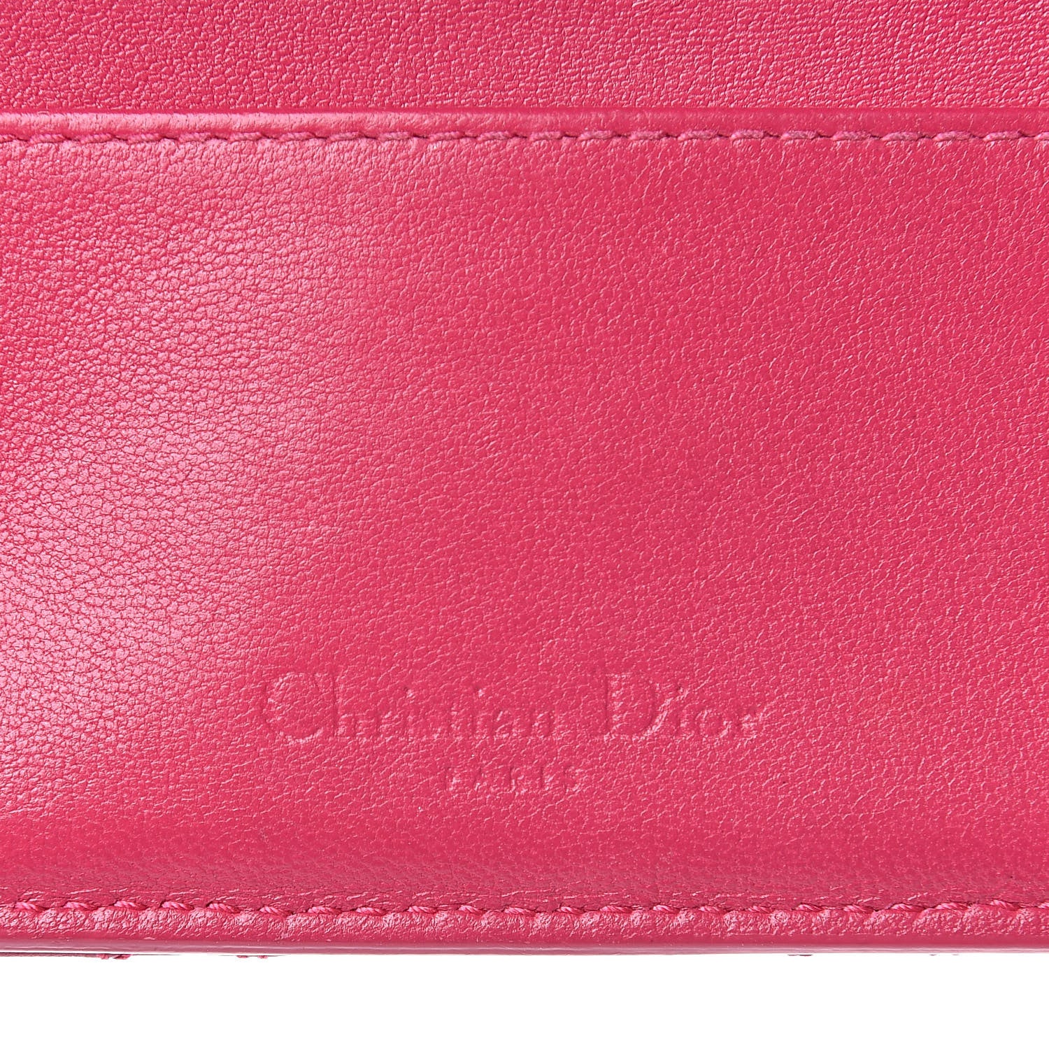 Christian Dior Lambskin Cannage Lady Dior Card Holder Fuchsia 10 of 10