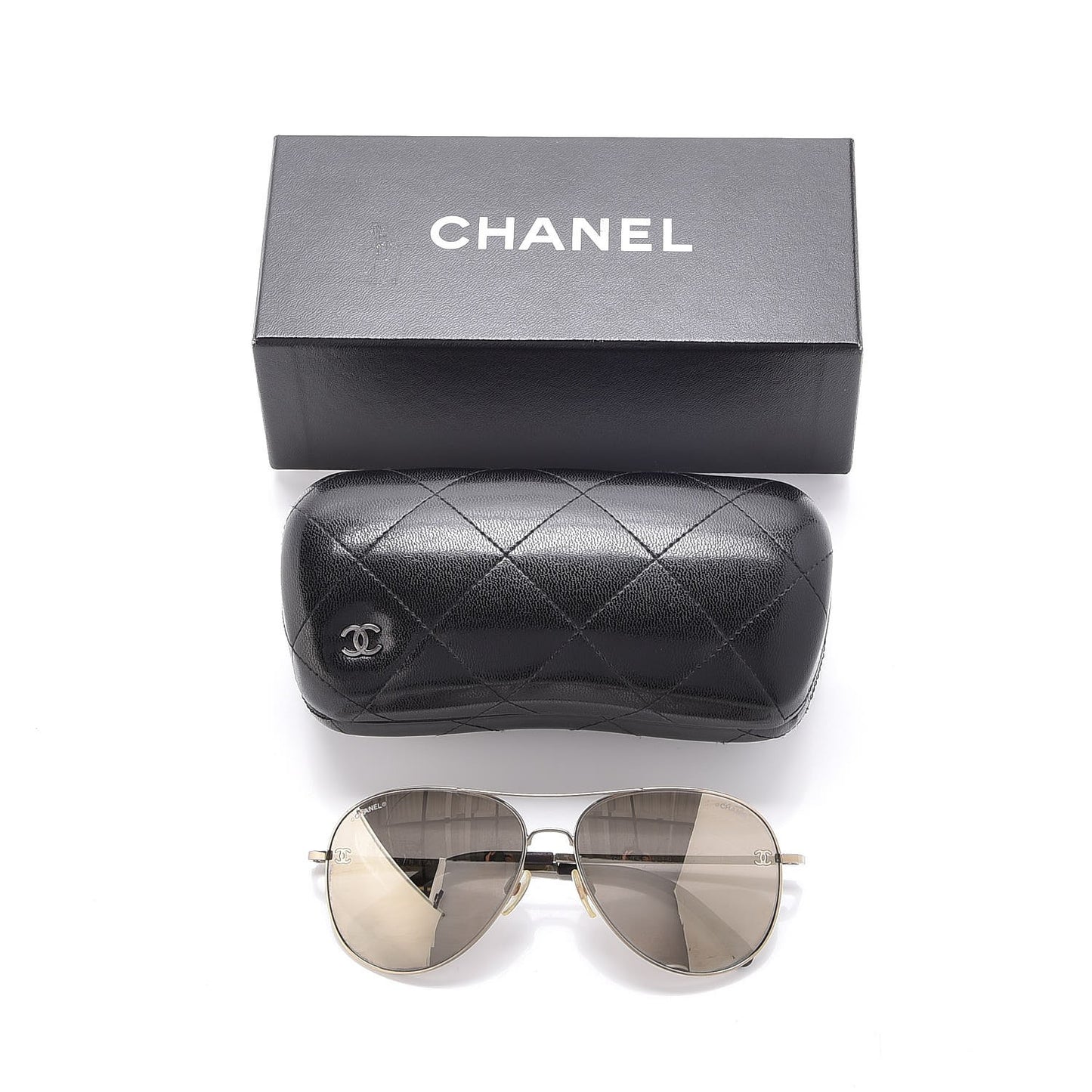 Polarized CC Aviator Sunglasses 4189-T-Q Pale Gold