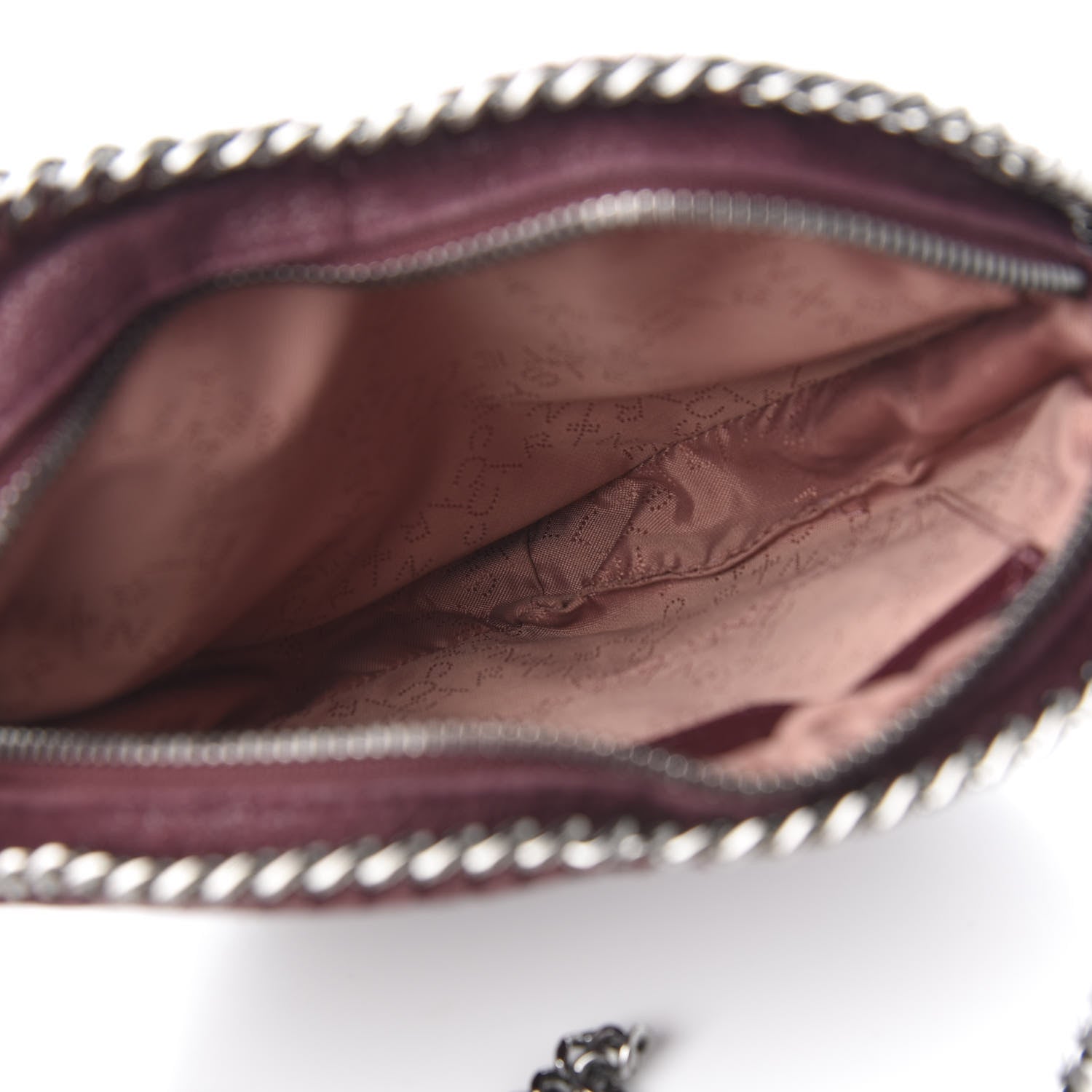 Stella McCartney Shaggy Deer Quilted Falabella Heart Crossbody Bag Burgundy 4 of 8