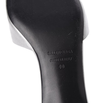 Balenciaga Calfskin BB Pointy Toe Mule 10 Gray 10 of 11