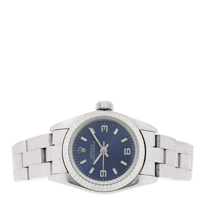 Rolex Stainless Steel 25mm Oyster Perpetual Watch Blue 67194 2 of 5