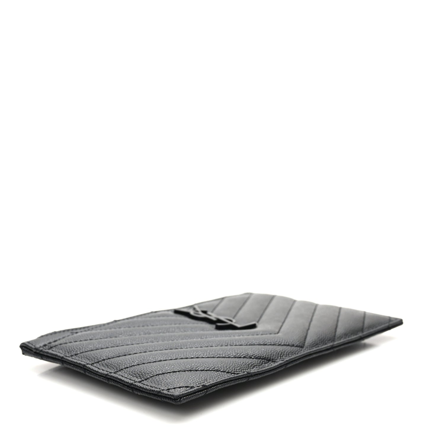 Grain De Poudre Chevron Monogram Bill Pouch Black Black