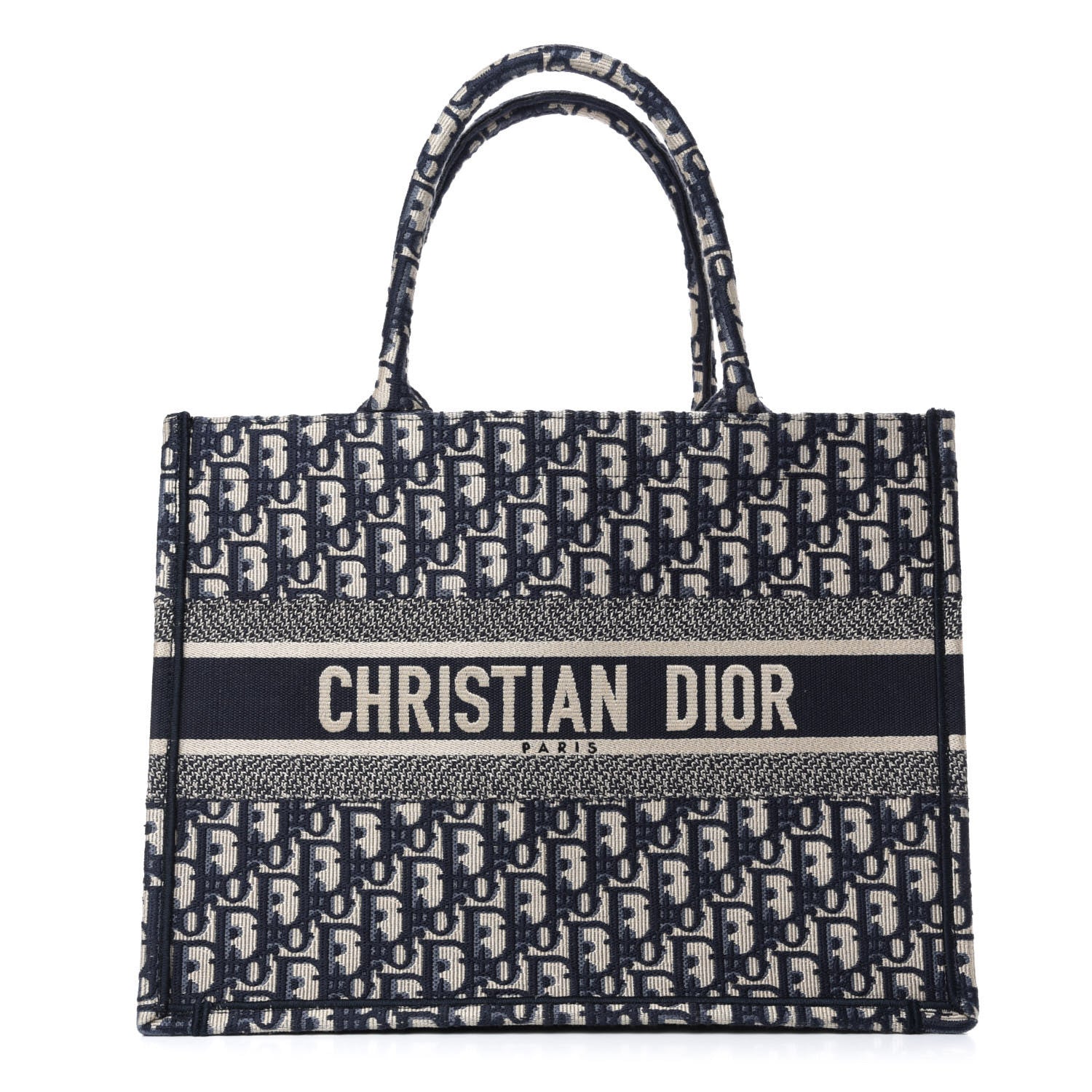 Christian Dior Oblique Medium Book Tote Blue Multicolor 1 of 10