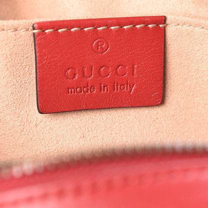Gucci Calfskin Matelasse Mini GG Marmont Chain Shoulder Bag Hibiscus Red 6 of 10