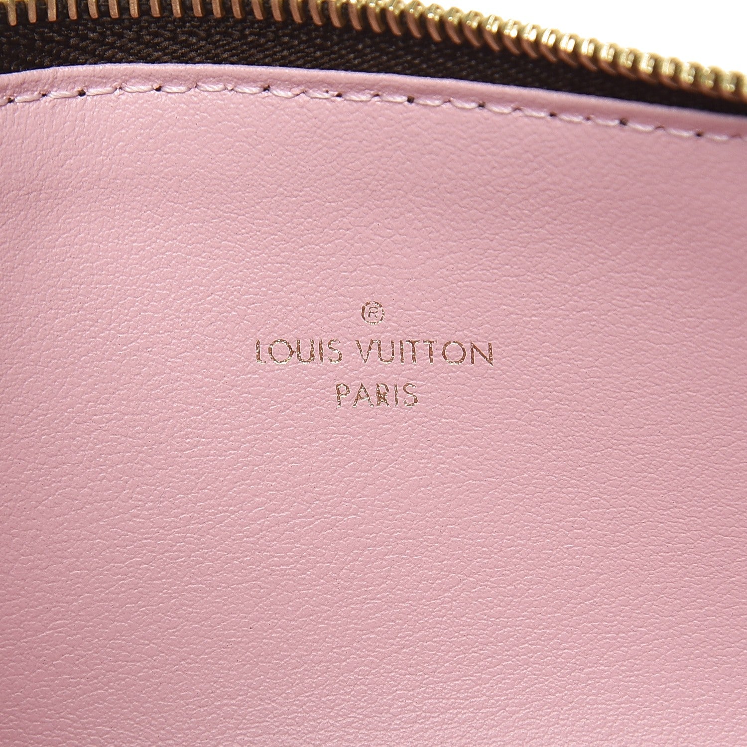 Louis Vuitton Monogram Felicie Chain Wallet Zippered Insert Rose Ballerine 6 of 6