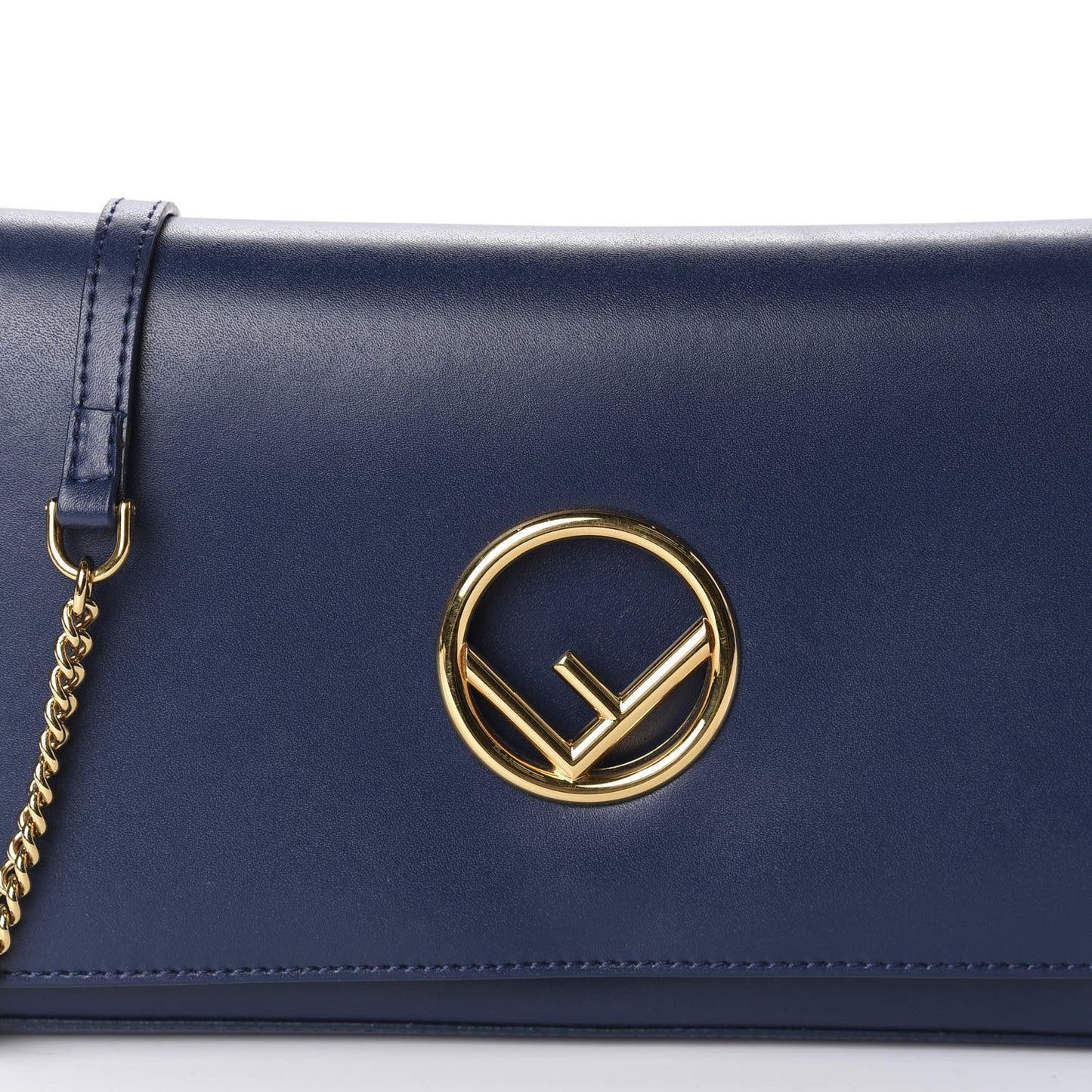 Vitello Liberty Lucido F is Fendi Wallet on Chain Blueberry