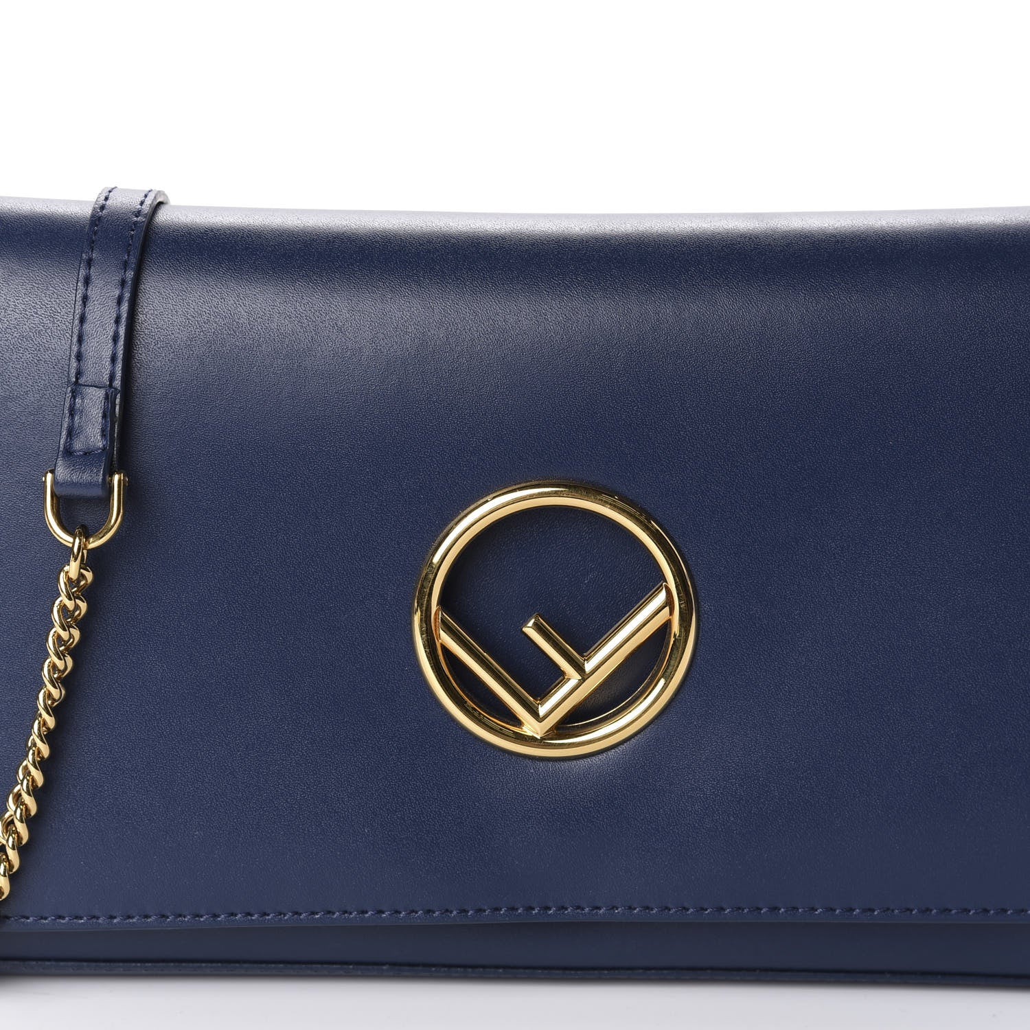 Fendi Vitello Liberty Lucido F is Fendi Wallet on Chain Blueberry 10 of 10
