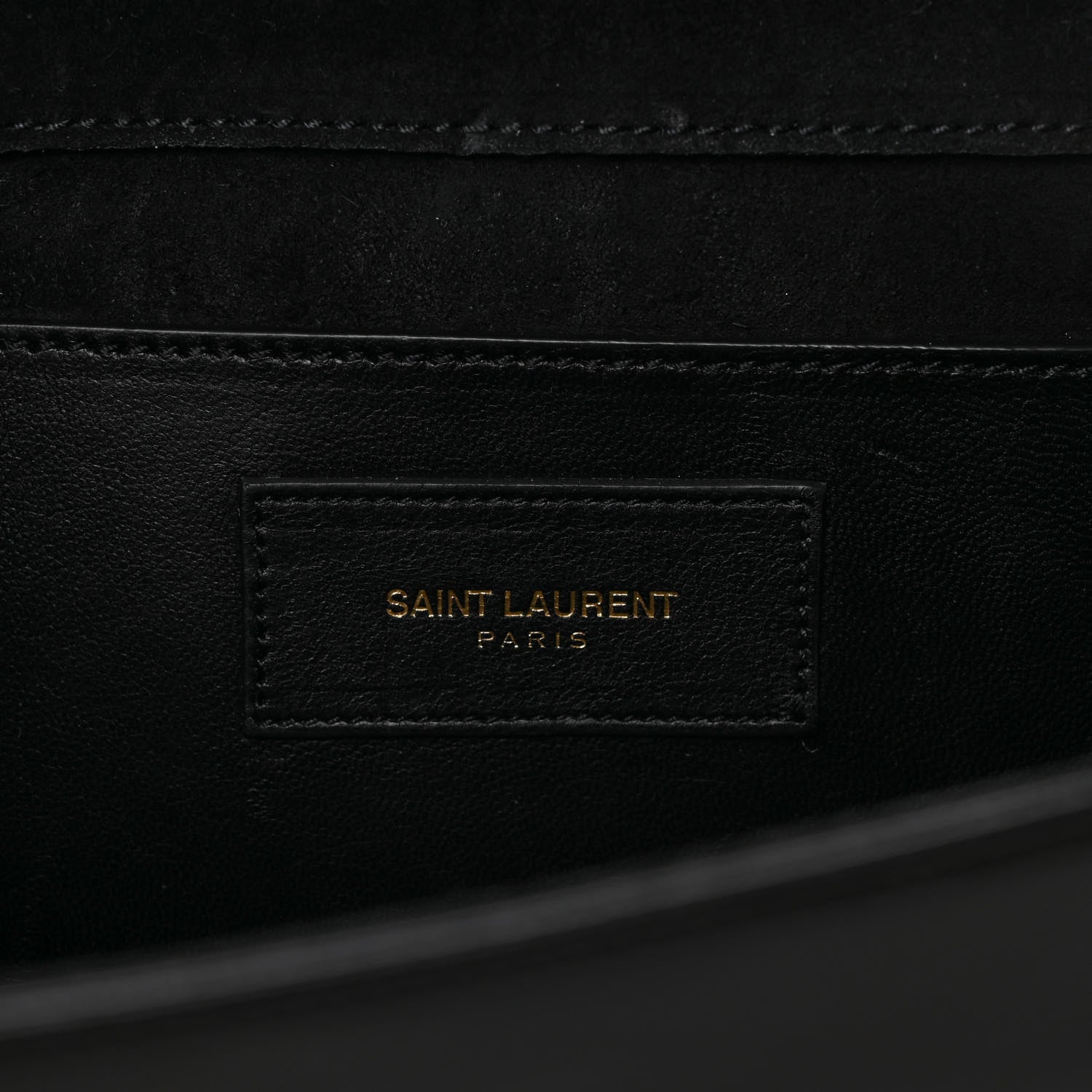 Saint Laurent Patent Cassandre Tassel Clutch Black 5 of 7