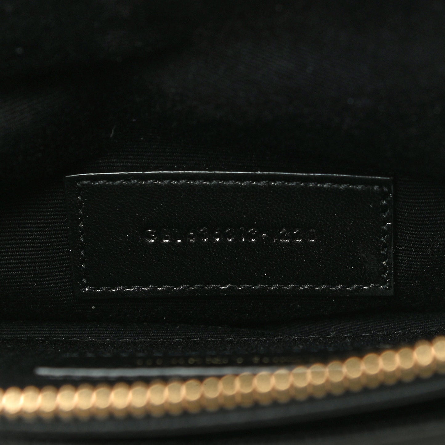Grain De Poudre Chevron Monogram Large Bill Pouch Black