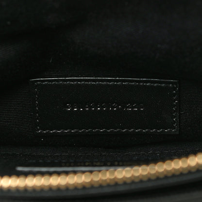 Saint Laurent Grain De Poudre Chevron Monogram Large Bill Pouch Black 7 of 10