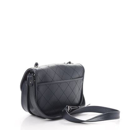 Chanel Metallic Calfskin Quilted Jungle Stroll Messenger Bag Navy 3 of 9
