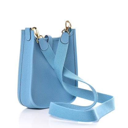 Hermes Taurillon Clemence Evelyne TPM Bleu Du Nord 3 of 12