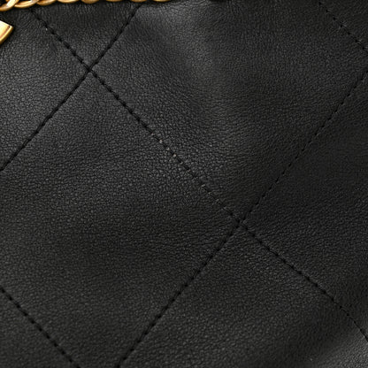Chanel Calfskin Stitched Small Shopping Tote Black 13 of 14