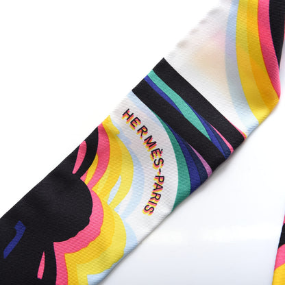 Hermes Silk Brides De Gala Shadow Twilly Black Jaune Multicolor 3 of 3