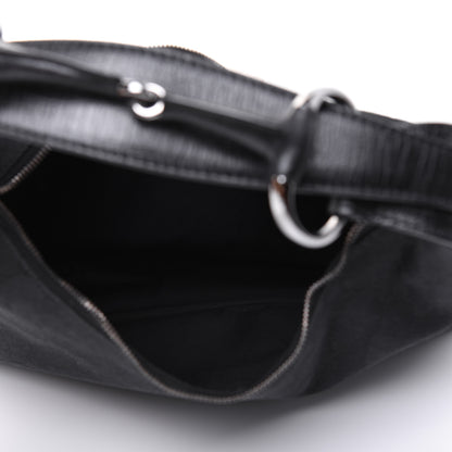 Gucci Monogram Medium Horsebit Chain Hobo Black 5 of 13