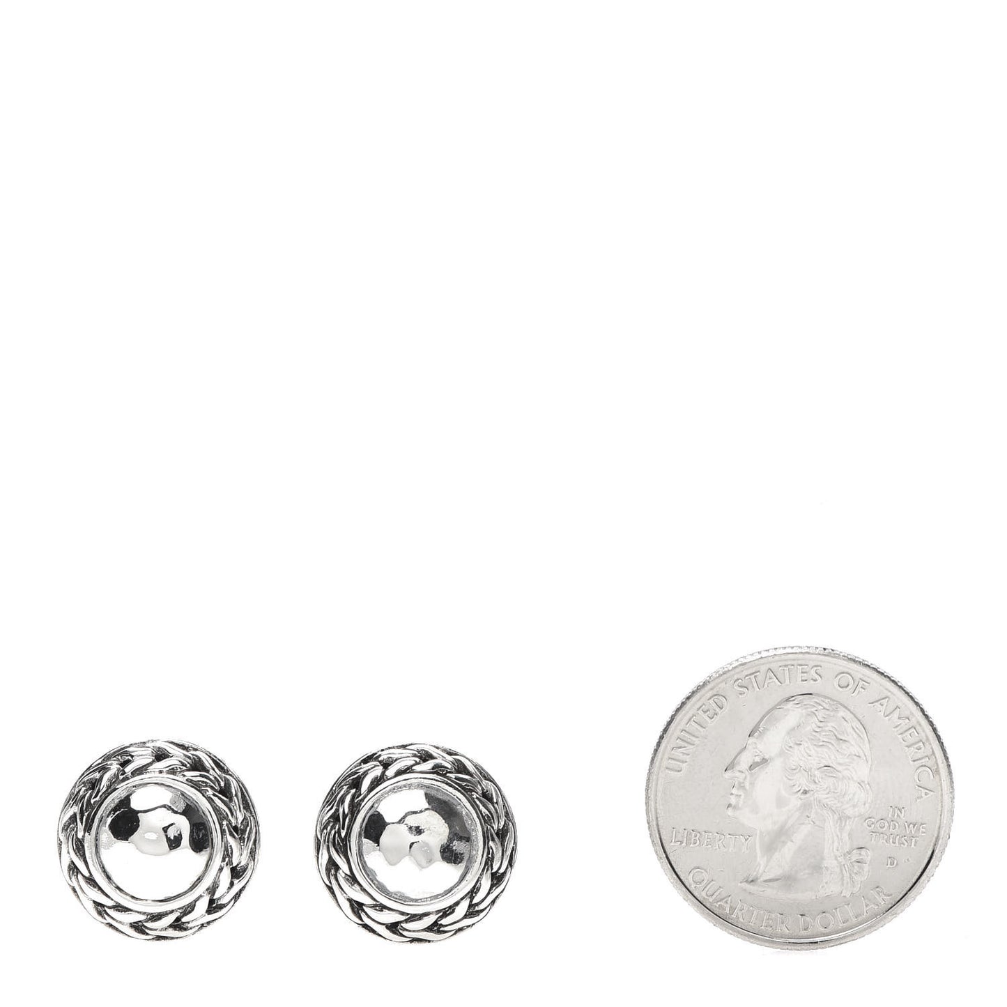 Sterling Silver Palu Round Earrings