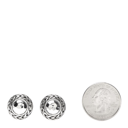 John Hardy Sterling Silver Palu Round Earrings 2 of 4