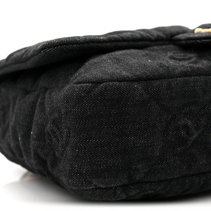 Chanel Denim Quilted Medium Funky Town Flap Black 9 of 10