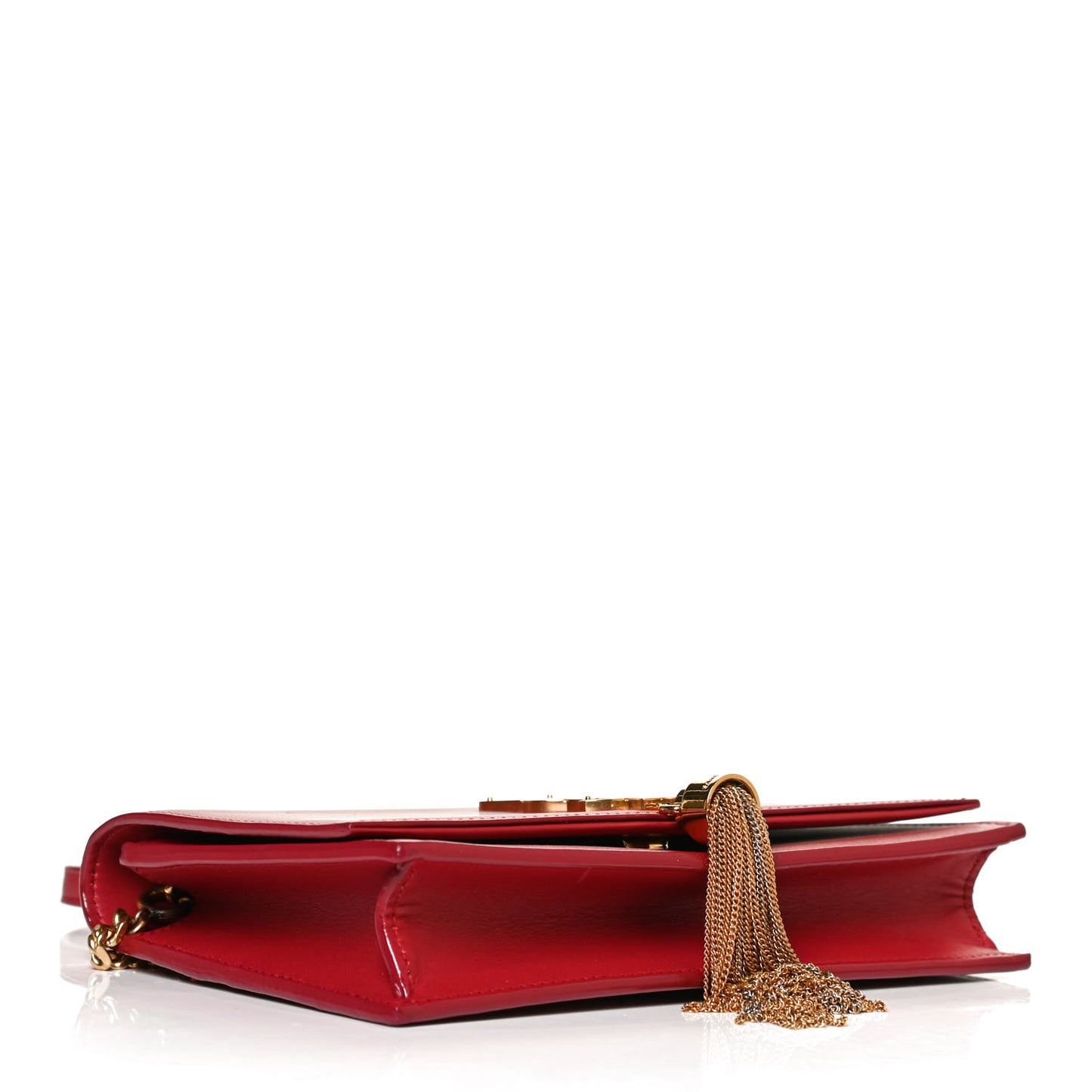Smooth Calfskin Classic Monogram Kate Tassel Chain Wallet New Lipstick