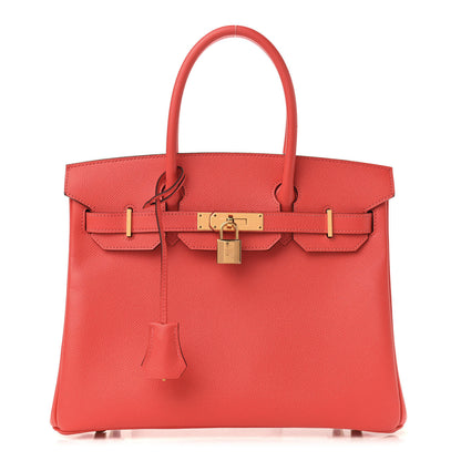 Hermes Epsom Horseshoe Birkin 30 Rose Jaipur Bleu Electrique 1 of 10