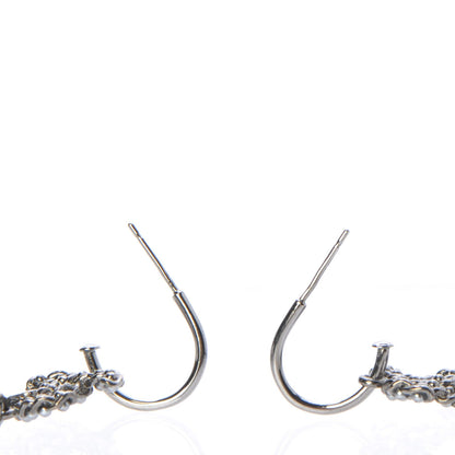 Chanel Pearl Bead CC Drop Earrings Grey Black 4 of 7