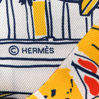 Hermes Silk Rayures d'Ete Twillly Vert Bleu Multicolor 3 of 4