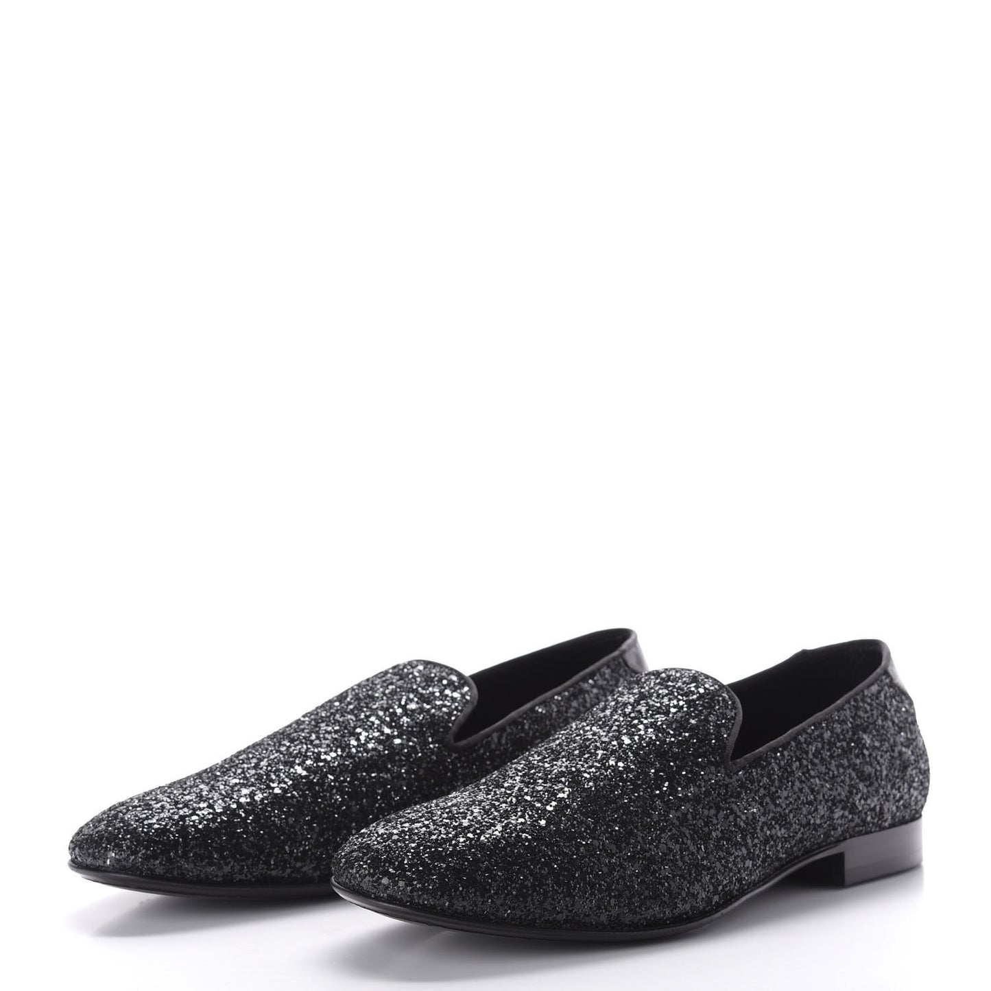 Calfskin Glitter Mens Thame Loafers 43.5 Black
