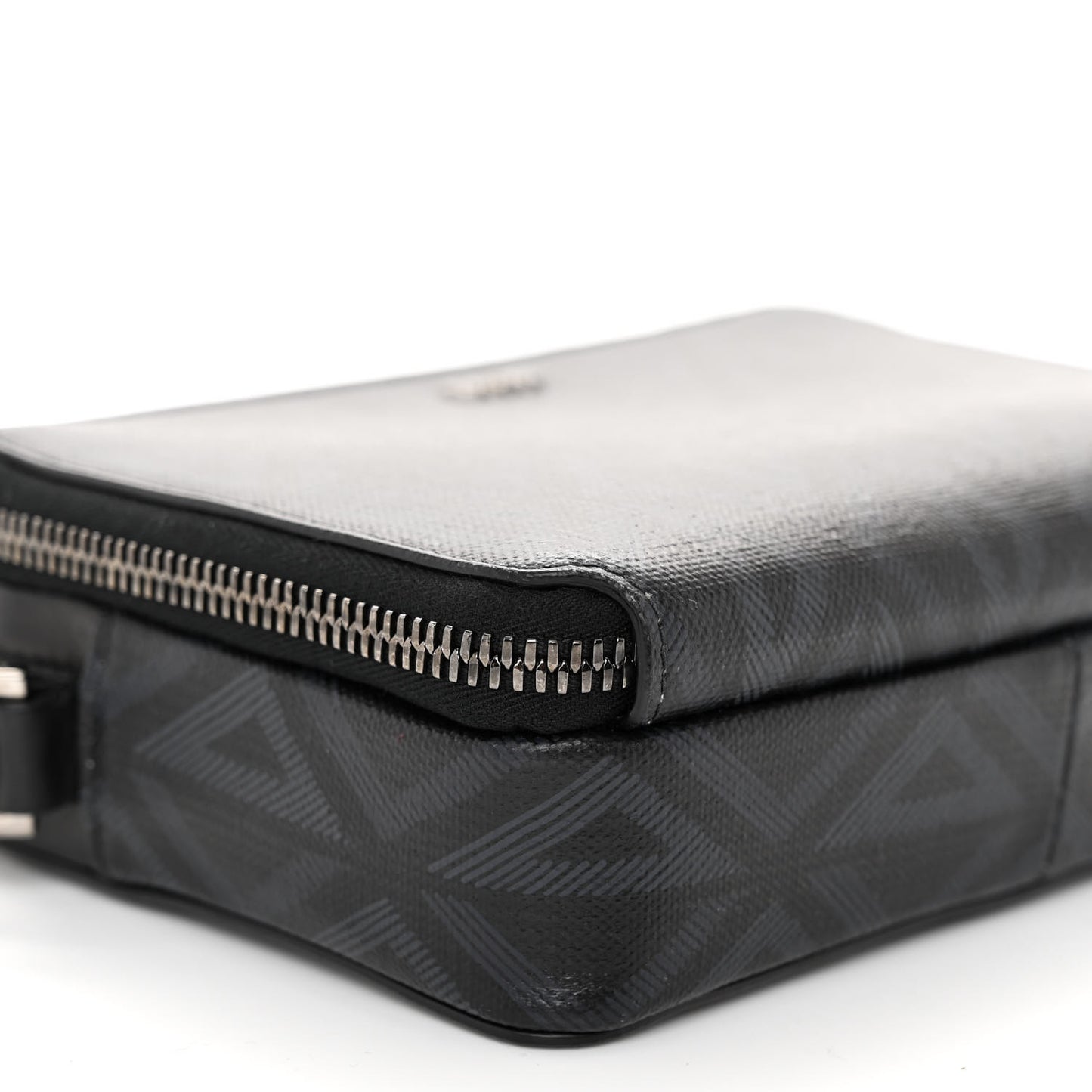 Coated Canvas CD Diamond Messenger Pouch Black