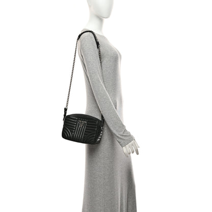 Prada Soft Calfskin Diagramme Camera Bag Black 2 of 10