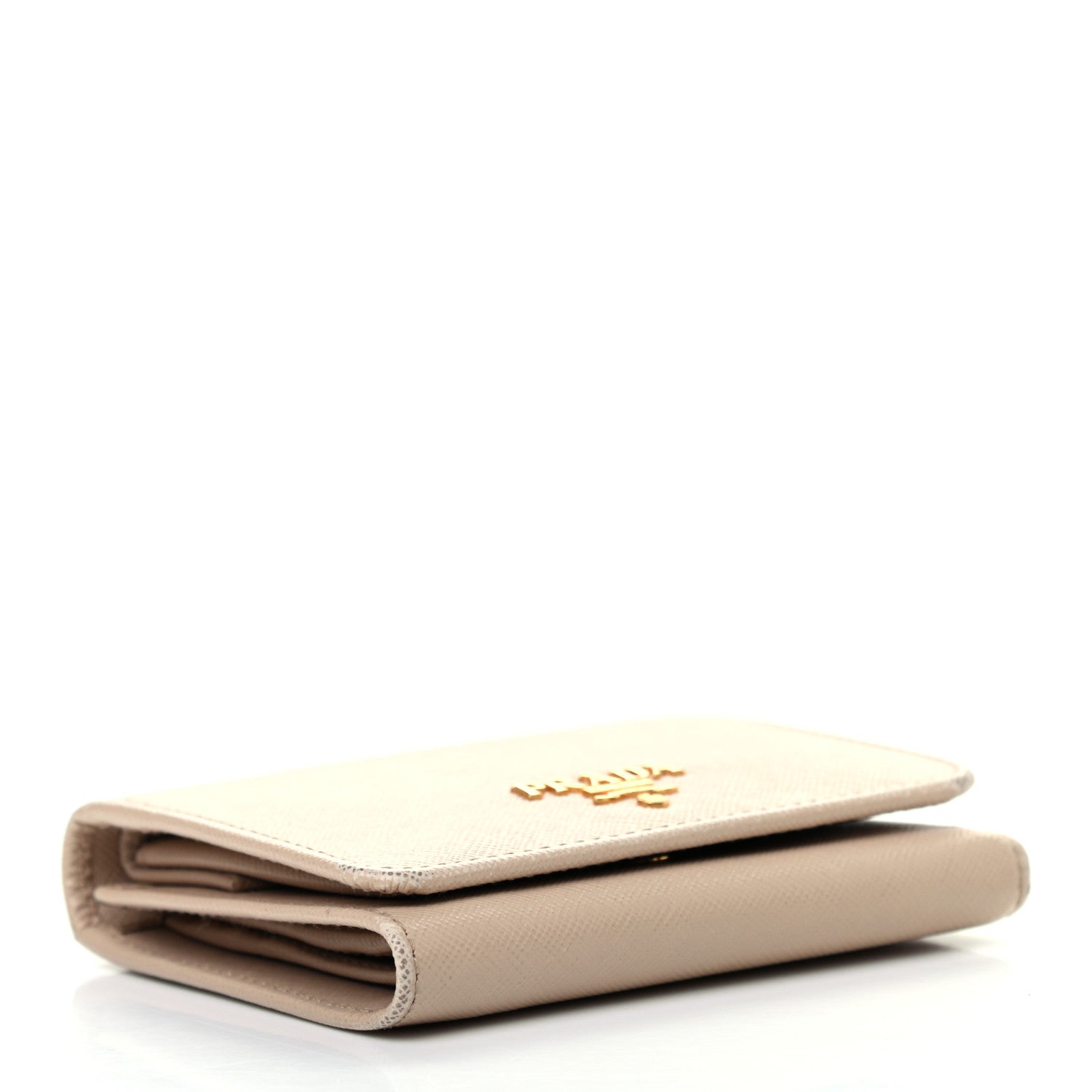 Prada Saffiano Metal Tri-Fold Wallet Cipria 4 of 11