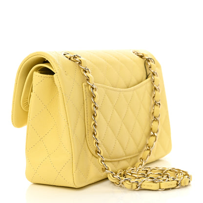 Chanel Caviar Quilted Small Double Flap Light Yellow 3 of 11