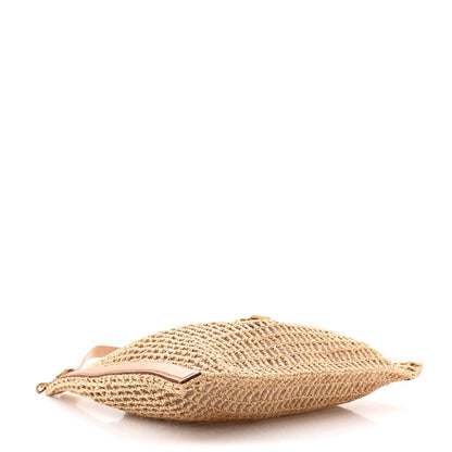 Saint Laurent Raffia Calfskin Oxalis Shoulder Bag Naturale 4 of 10