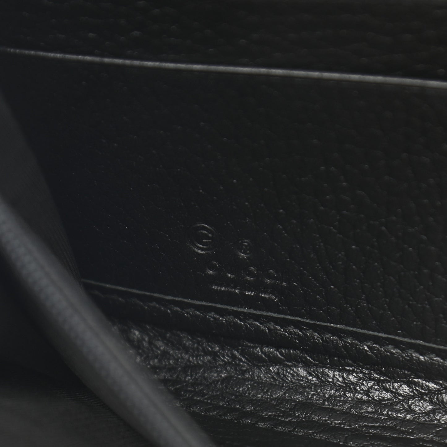 Dollar Calfskin GG Zip Around Wallet Black