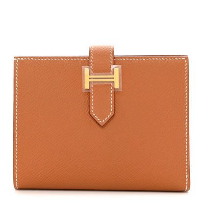 Hermes Epsom Bearn Compact Wallet Gold 1 of 8