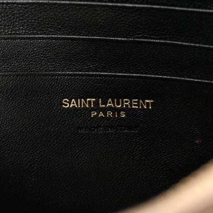 Saint Laurent Grain De Poudre Matelasse Monogram Mini Lou Camera Bag Dark Beige 6 of 11