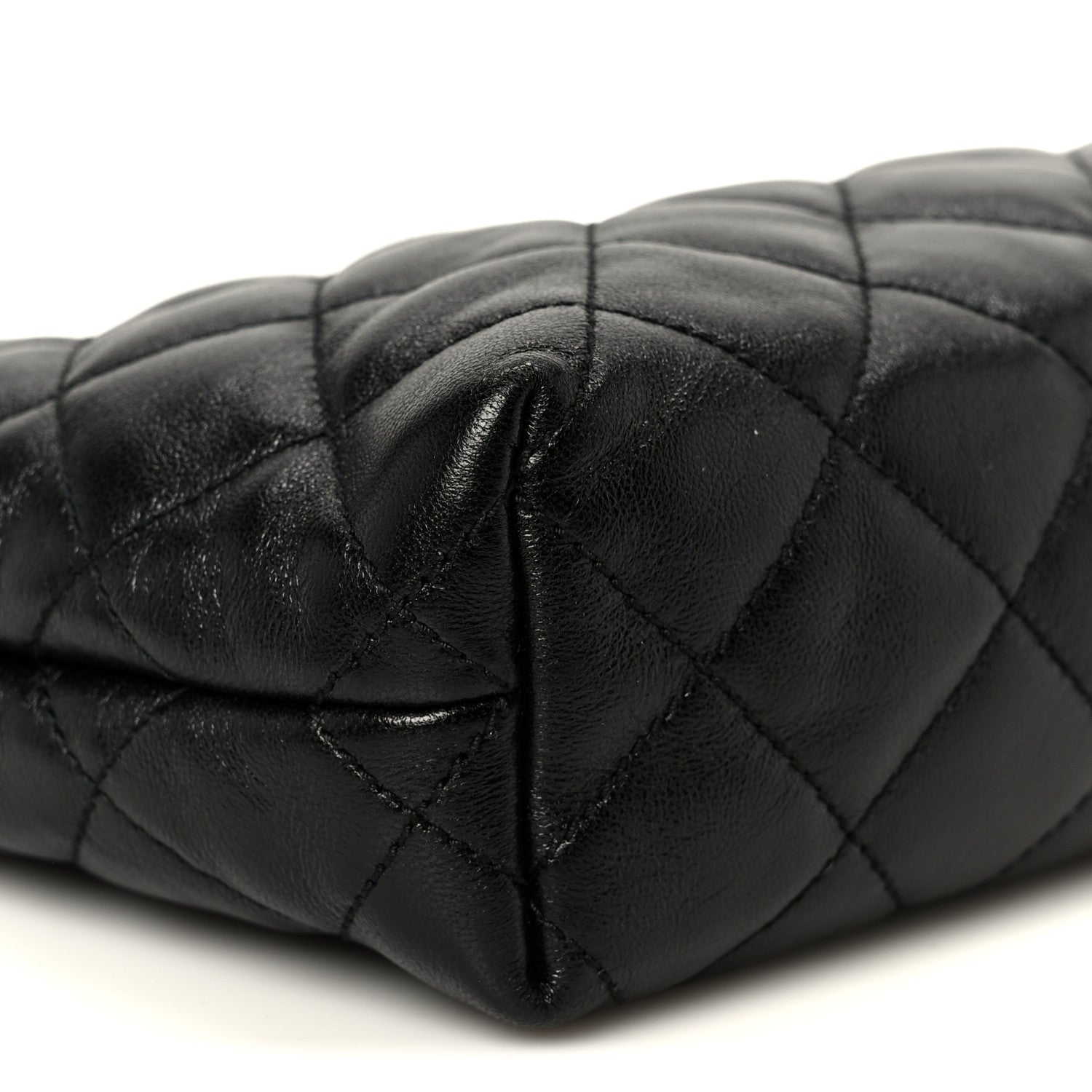 Saint Laurent Lambskin Quilted Cassandre Cosmetic Pouch Black 10 of 11