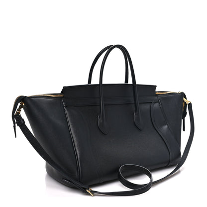 Celine Supple Shiny Lambskin Medium Smiling New Luggage Black 3 of 10